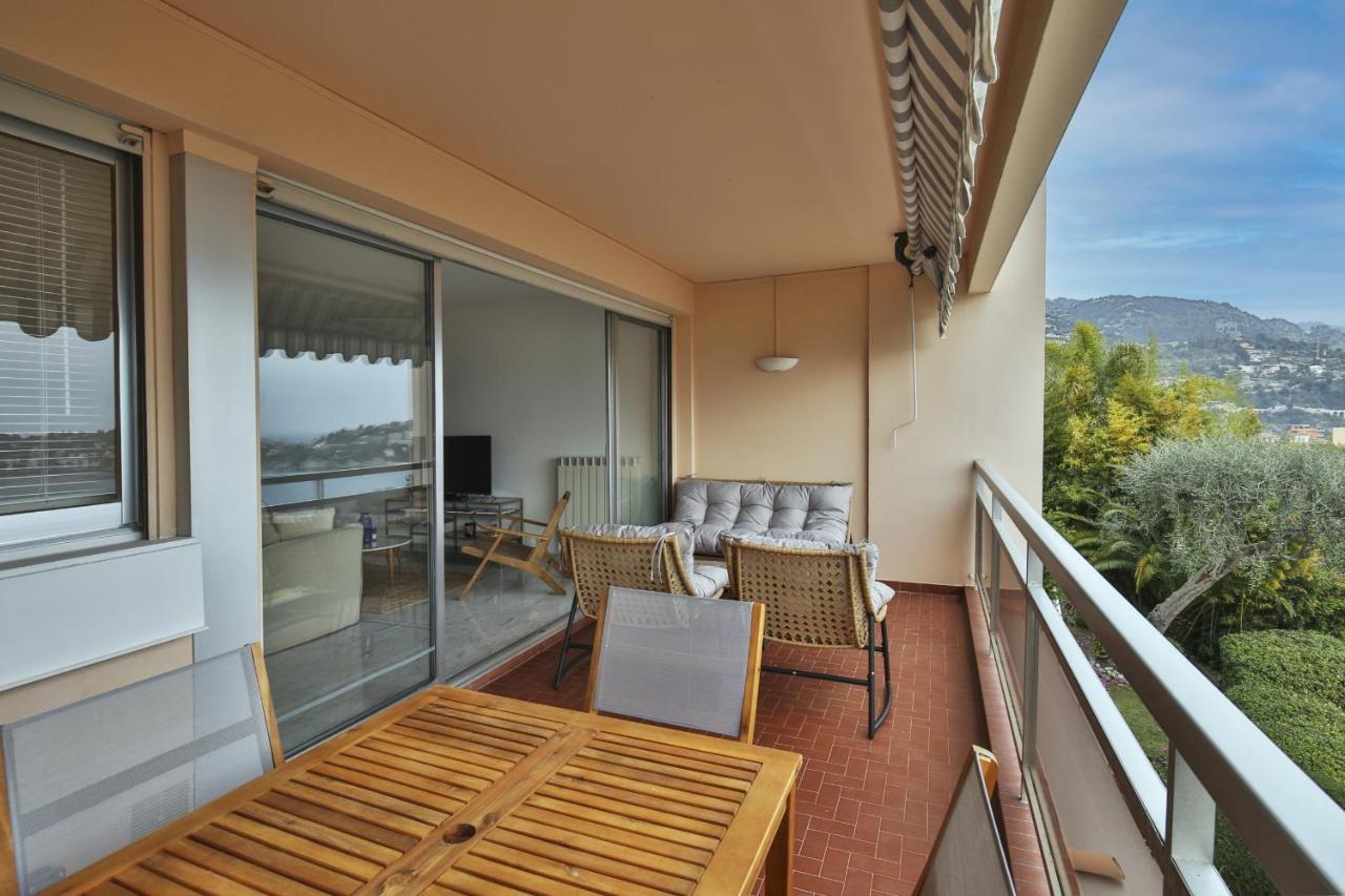 Sublime Appartement Vue Mer. Parking/Piscine/Clim Villefranche-sur-Mer Exteriör bild