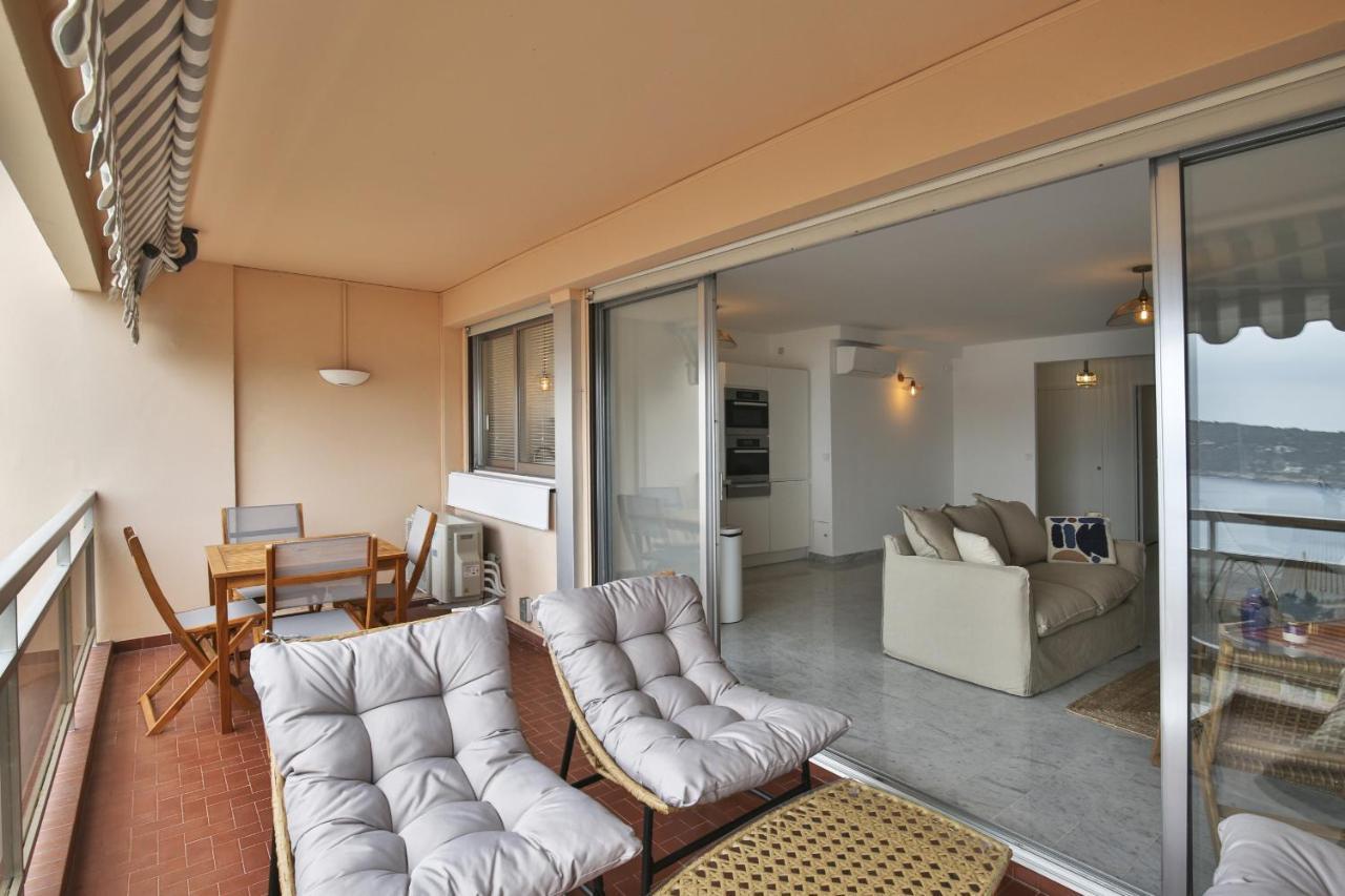 Sublime Appartement Vue Mer. Parking/Piscine/Clim Villefranche-sur-Mer Exteriör bild
